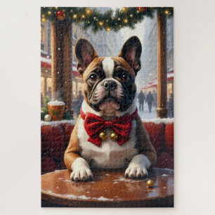 Franse Bulldog Kerst Kunst Legpuzzel