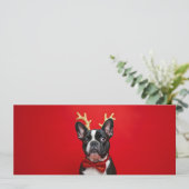 Franse Bulldog Kerst met vlinderdas  (Staand voorkant)