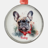 Franse Bulldog Kerst Ornament (Voorkant)