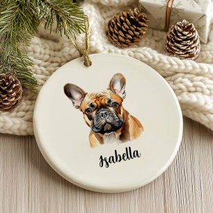 Franse Bulldog Kerst Ornament
