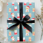 Franse Bulldog Kerst Patroon Cadeaupapier