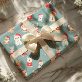 Franse Bulldog Kerst Patroon Cadeaupapier