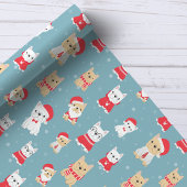 Franse Bulldog Kerst Patroon Cadeaupapier