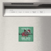 Franse Bulldog Kerst Persoonlijke Hond Frenchie Magneet (Insitu (Vaatwasser))