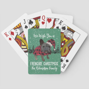 Franse Bulldog Kerst Persoonlijke Hond Frenchie Pokerkaarten