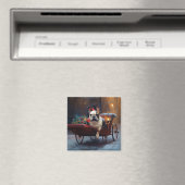Franse Bulldog Kerst Seizoen Magneet (Insitu (Vaatwasser))