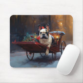 Franse Bulldog Kerst Seizoen Muismat (Met muis)