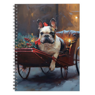 Franse Bulldog Kerst Seizoen Notitieboek