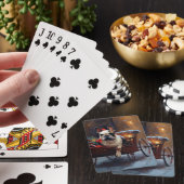 Franse Bulldog Kerst Seizoen Pokerkaarten (Insitu)