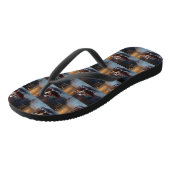 Franse Bulldog Kerst Seizoen Teenslippers (Schuin)
