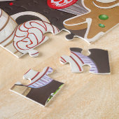 Franse Bulldog Kerstbakfeest: Festive Kerstmis Legpuzzel (Zijkant)