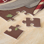 Franse Bulldog Kerstbakfeest: Festive Kerstmis Legpuzzel (Zijkant)