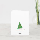 Franse Bulldog Kerstboom met Mooie Sterren Kaart (Achterkant)