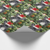 Franse Bulldog Kerstboom Ornamenten Sneeuwman Cadeaupapier (Hoek)