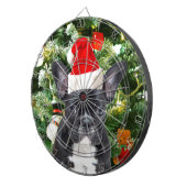 Franse Bulldog Kerstboom Ornamenten Sneeuwman Dartbord (Voorkant Rechts)