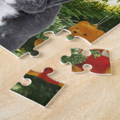 Franse Bulldog Kerstboom Ornamenten Sneeuwman Legpuzzel (Zijkant)