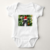 Franse Bulldog Kerstboom Ornamenten Sneeuwman Romper (Voorkant)