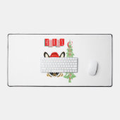 Franse Bulldog kerstcadeau Bureaumat (Keyboard & Muis)
