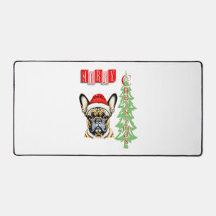 Franse Bulldog kerstcadeau Bureaumat