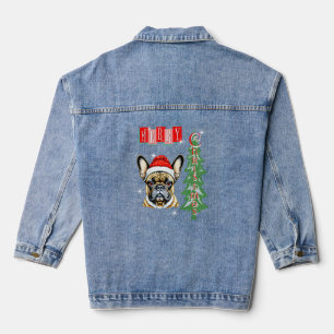Franse Bulldog kerstcadeau Denim Jacket