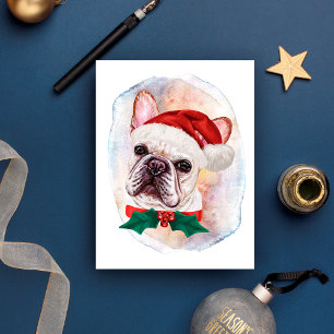 Franse Bulldog Kerstcadeaus voor hondenliefhebbers Feestdagenkaart