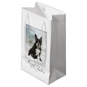 Franse Bulldog kerstcadeauzak Klein Cadeauzakje (Voorkant Gekanteld)