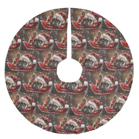 Franse Bulldog Kerstfeest Kerstboom Rok (Voorkant)