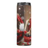 Franse Bulldog Kerstfeest Thermosbeker (Achterkant)