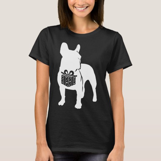 Franse Bulldog Kersthond Frenchie T-shirt (Voorkant)
