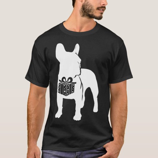 Franse Bulldog Kersthond Frenchie T-shirt (Voorkant)