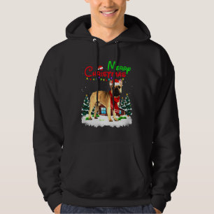 Franse Bulldog kerstlampjes Merry Hoodie