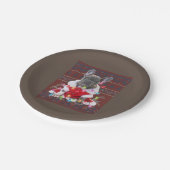 Franse Bulldog kerstlampjes met lelijke Sweater Do Papieren Bordje (Gekanteld)