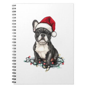 Franse Bulldog Kerstlichtjes Kersthonden Cadeaus M Notitieboek