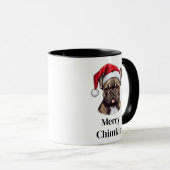 Franse Bulldog Kerstman Hoed Kerstmis Mok (Voorkant rechts)