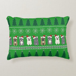 Franse Bulldog Kerstmis Accent Kussen