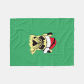 Franse Bulldog Kerstmis Cartoon Fleece Deken (Voorkant (Horizontaal))