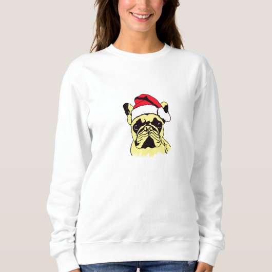Franse Bulldog Kerstmis Cartoon Trui (Voorkant)