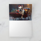 Franse Bulldog Kerstmis Feestelijk Seizoen Kaart (Binnen)