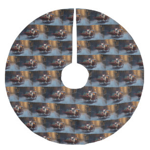 Franse Bulldog Kerstmis Feestelijk Seizoen Kerstboom Rok