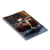 Franse Bulldog Kerstmis Feestelijk Seizoen Notitieboek (Rechterzijde)