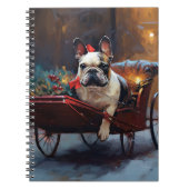 Franse Bulldog Kerstmis Feestelijk Seizoen Notitieboek (Voorkant)