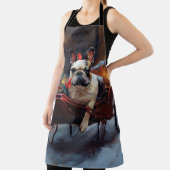 Franse Bulldog Kerstmis Feestelijk Seizoen Schort (Insitu)