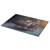 Franse Bulldog Kerstmis Feestelijk Seizoen Snijplank (Hoek)