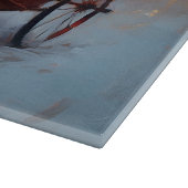 Franse Bulldog Kerstmis Feestelijk Seizoen Snijplank (Hoek)