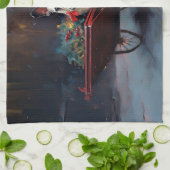 Franse Bulldog Kerstmis Feestelijk Seizoen Theedoek (Gevouwen)