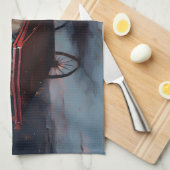 Franse Bulldog Kerstmis Feestelijk Seizoen Theedoek (Quarter Fold)