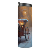 Franse Bulldog Kerstmis Feestelijk Seizoen Thermosbeker (Geroteerd rechts)