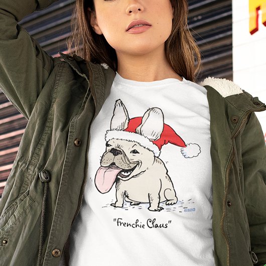 Franse Bulldog Kerstmis Frenchie Hond Sinterklaas T-shirt