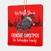 Franse Bulldog Kerstmis Gepersonaliseerde Hond Fre Keramisch Ornament (Links)