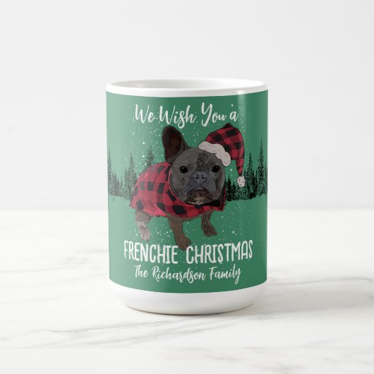 Franse Bulldog Kerstmis Gepersonaliseerde Hond Fre Koffiemok (Center)